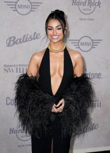 Nazanin Mandi at the Sports Illustrated Swimsuit Issue launch party held at the Hard Rock Times Square on May 15, 2025 in New York, New York.