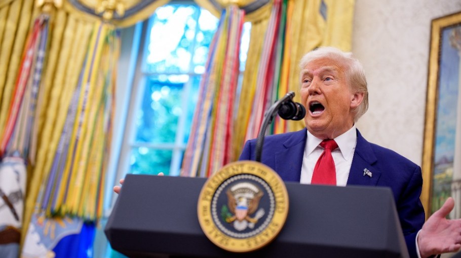 President Donald Trump in the Oval Office on Wednesday.