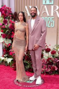 Ashley Coco, DeRay Davis at the BET Awards 2025 held at the Peacock Theater on June 09, 2025 in Los Angeles, California.