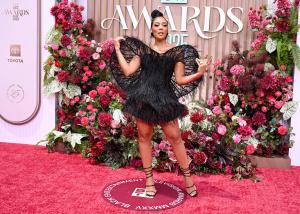 Khadeen Ellis at the BET Awards 2025 held at the Peacock Theater on June 09, 2025 in Los Angeles, California.
