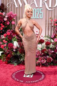 Honey Bxby at the BET Awards 2025 held at the Peacock Theater on June 09, 2025 in Los Angeles, California.