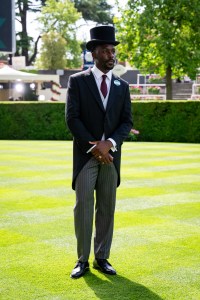 ASCOT, ENGLAND - JUNE 17: Emmanuel Lawal attends the 1st day of Royal Ascot on June 17, 2025 in Ascot, England. (Photo by Kirstin Sinclair/Getty Images for Royal Ascot 2025)