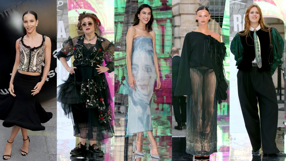 Francesca Hayward, Helena Bonham Carter, Alexa Chung, Mia Regan and Liberty Joy attend the Royal Academy of Arts Summer Exhibition Preview Party 2025