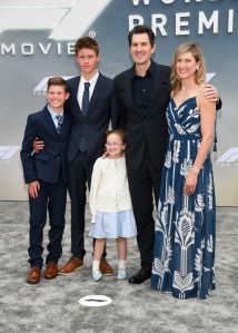 Joseph Kosinski, Kristin Kosinski, family at the "F1" New York Premiere on June 16, 2025 in New York, New York.