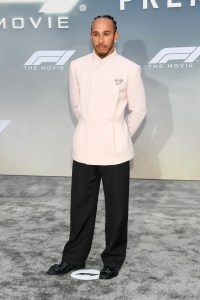 Lewis Hamilton at the "F1" New York Premiere on June 16, 2025 in New York, New York.