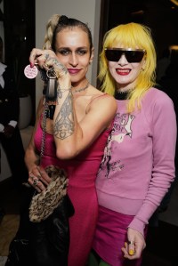 LONDON, ENGLAND - JUNE 03: Alice Dellal and Pam Hogg attend Sam McKnight's 50th Celebrations and 70th Birthday at La Môme on June 03, 2025 in London, England. (Photo by Darren Gerrish/WireImage for Sam McKnight)