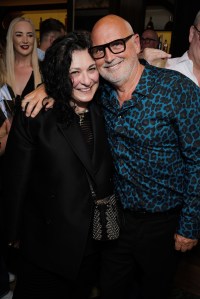 LONDON, ENGLAND - JUNE 03: Sophia Neophitou and Sam McKnight attend Sam McKnight's 50th Celebrations and 70th Birthday at La Môme on June 03, 2025 in London, England. (Photo by Darren Gerrish/WireImage for Sam McKnight)