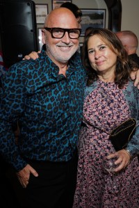 LONDON, ENGLAND - JUNE 03: Sam McKnight and Alexandra Shulman attend Sam McKnight's 50th Celebrations and 70th Birthday at La Môme on June 03, 2025 in London, England. (Photo by Darren Gerrish/WireImage for Sam McKnight)