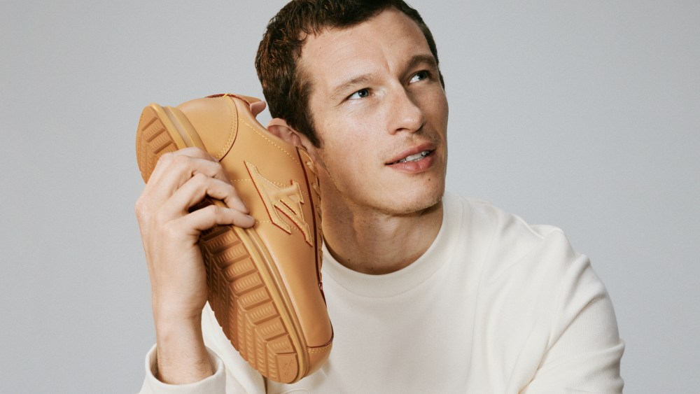 Callum Turner in Louis Vuitton's new campaign for the LV Buttersoft Sneaker.
