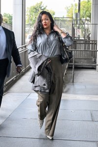LOS ANGELES, CA - FEBRUARY 18: Rihanna is seen arriving at court on February 18, 2025 in Los Angeles, California. (Photo by MEGA/GC Images)