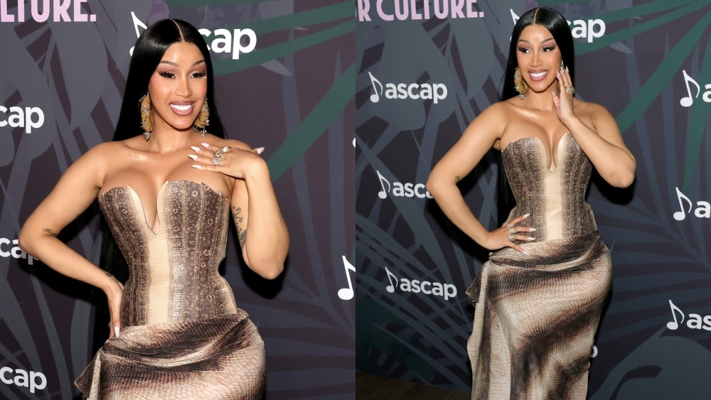 LOS ANGELES, CALIFORNIA - JUNE 08: Cardi B arrives at the 2025 ASCAP Rhythm & Soul Awards at Four Seasons Hotel Los Angeles at Beverly Hills on June 08, 2025 in Los Angeles, California. (Photo by Kevin Winter/Getty Images)