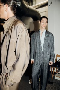 Backstage at Giorgio Armani Men's Spring 2026 Ready-to-Wear Collection at Milan Mne's Fashion Week