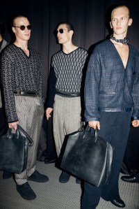 Backstage at Giorgio Armani Men's Spring 2026 Ready-to-Wear Collection at Milan Mne's Fashion Week