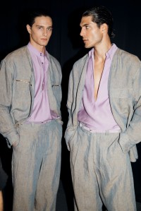 Backstage at Giorgio Armani Men's Spring 2026 Ready-to-Wear Collection at Milan Mne's Fashion Week