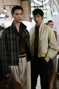 Backstage at Hermès Men's Spring 2026 Ready-to-Wear Collection at Paris Fashion Week