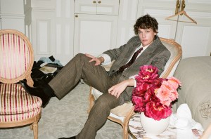 Hunter Doohan gets ready for YSL Spring 2026 in Paris.