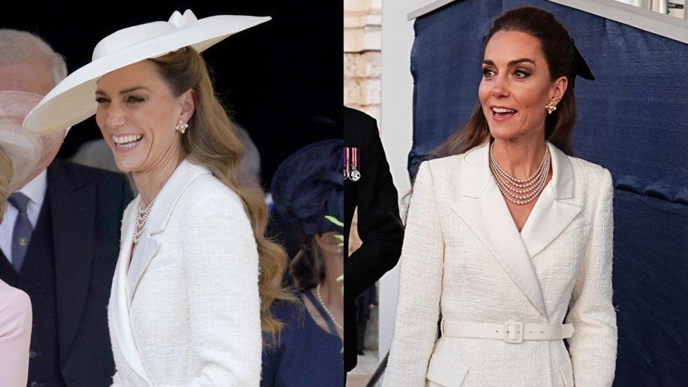 Kate Middleton rewears white Self-Portrait dress.