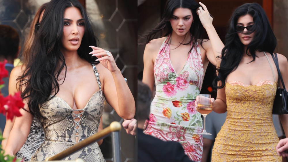Kim Kardashian, Kendall and Kylie Jenner on June 26, 2025, in Venice, Italy, for the wedding ot Jeff Bezos and Lauren Sánchez.