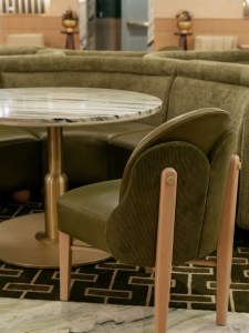 Inside the Waldorf’s Lex Yard restaurant.