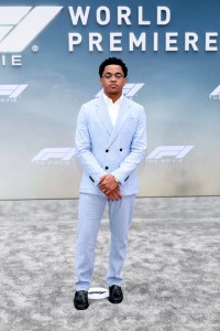 NEW YORK, NEW YORK - JUNE 16: Michael Rainey Jr. attends the Apple Original Films & Warner Bros. Pictures "F1" World Premiere in Times Square on June 16, 2025 in New York City. (Photo by Dimitrios Kambouris/Getty Images)