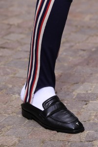 MILAN, ITALY - JUNE 20: A model, shoe detail, walks the runway at the Fiorucci fashion show during the Milan Menswear Spring/Summer 2026 Fashion Week on June 20, 2025 in Milan, Italy. (Photo by Pietro D'Aprano/Getty Images)