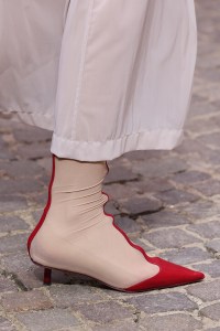 MILAN, ITALY - JUNE 20: A model, shoe detail, walks the runway at the Fiorucci fashion show during the Milan Menswear Spring/Summer 2026 Fashion Week on June 20, 2025 in Milan, Italy. (Photo by Pietro D'Aprano/Getty Images)
