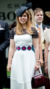 ASCOT, ENGLAND - JUNE 24:   Princess Beatrice attends day 5 of Royal Ascot  at Ascot Racecourse on June 24, 2017 in Ascot, England.(Photo by Julian Parker/UK Press via Getty Images)