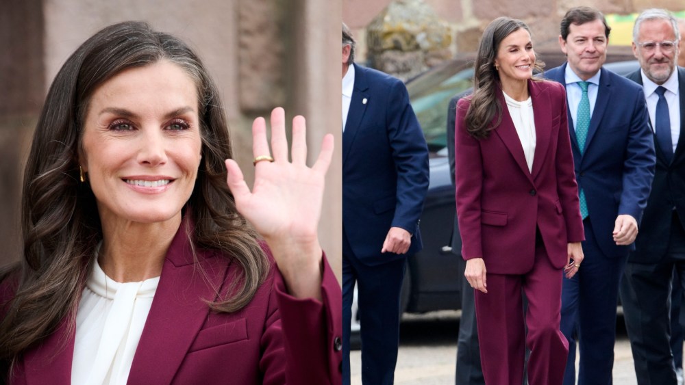 BRAÑOSERA, SPAIN - JUNE 03: Queen Letizia of Spain visits the municipality of Brañosera on the occasion of the 1200th anniversary of its establishment as the first municipality in Spain, on June 03, 2025 in Brañosera, Spain. (Photo by Carlos Alvarez/Getty Images)