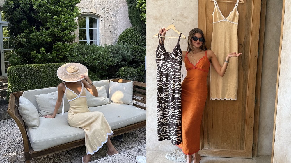 influencer and stylist sara walker with her reformation dress design