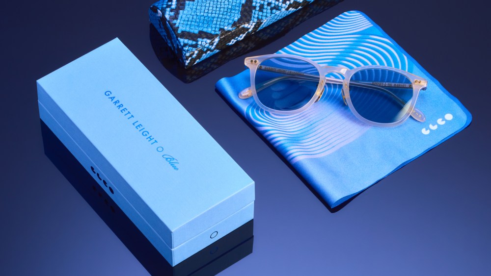 The Garrett Leight Blue collection was made in Japan.