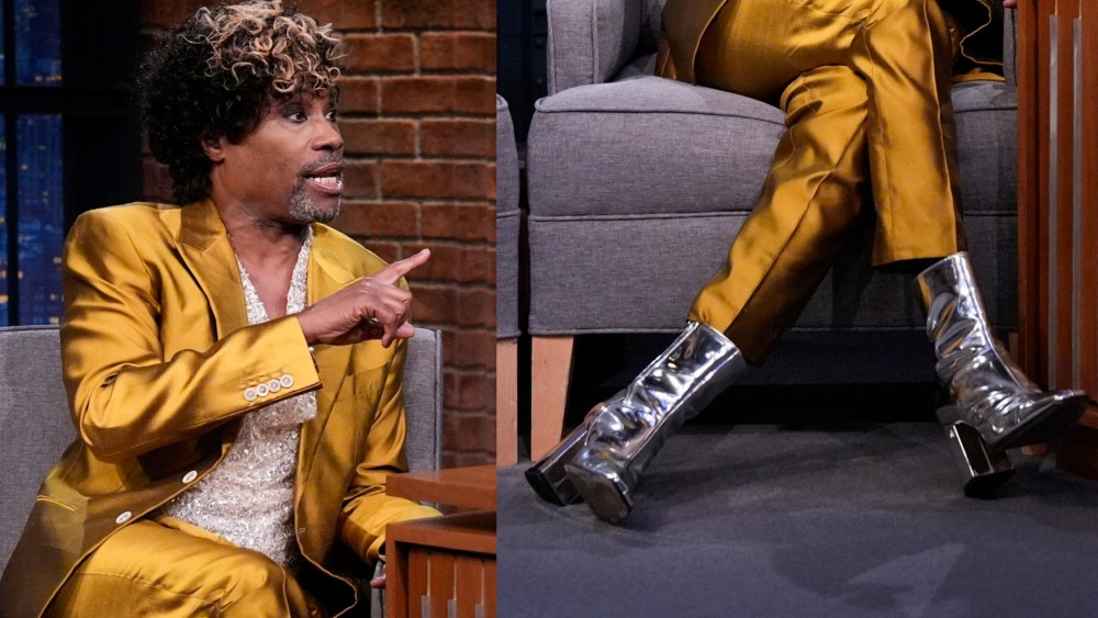 Billy Porter during an interview with host Seth Meyers on Thursday.
