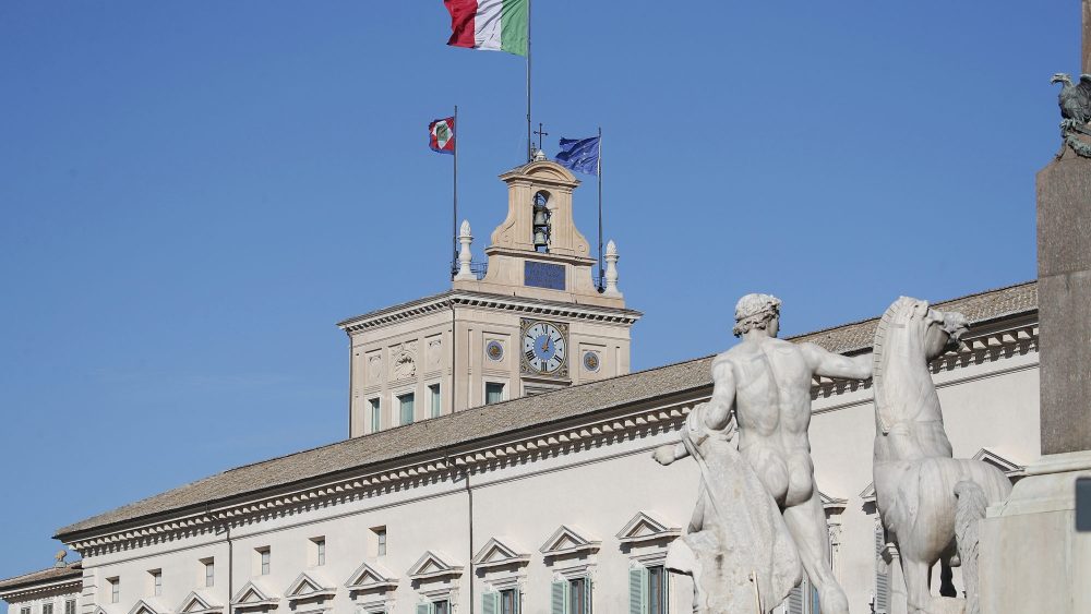 The Quirinale Palace with the tower and the Dioscuri Fountain. Rome (Italy), 07 January 2022 (Photo by Massimo Di Vita/Archivio Massimo Di Vita/Mondadori Portfolio via Getty Images)
