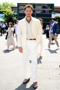 LONDON, ENGLAND - JULY 13: Cooper Koch, wearing Ralph Lauren, attends day fourteen of the Wimbledon Tennis Championships at the All England Trennis and Croquet Club at on July 13, 2025 in London, England. (Photo by Karwai Tang/Getty Images for Ralph Lauren)