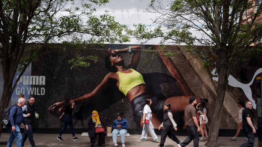 Shoppers pass the Puma shop that will open soon on Oxford Street in Westminster, on 12th June 2025, in London, England. (Photo by Richard Baker / In Pictures via Getty Images)