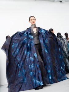 Backstage at the Yuima Nakazato Fall 2025 Couture at Couture Fashion Week