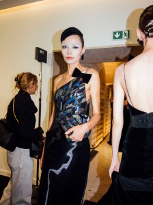 Backstage at Giorgio Armani Privé Fall 2025 Couture at Paris Couture Fashion Week