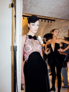 Backstage at Giorgio Armani Privé Fall 2025 Couture at Paris Couture Fashion Week