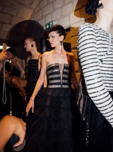Backstage at Giorgio Armani Privé Fall 2025 Couture at Paris Couture Fashion Week