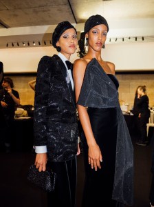 Backstage at Giorgio Armani Privé Fall 2025 Couture at Paris Couture Fashion Week