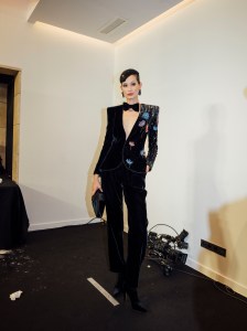 Backstage at Giorgio Armani Privé Fall 2025 Couture at Paris Couture Fashion Week