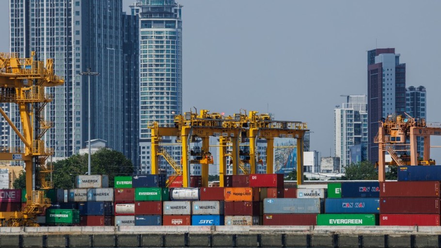 Shipping containers at the Port Authority of Thailand in Bangkok.