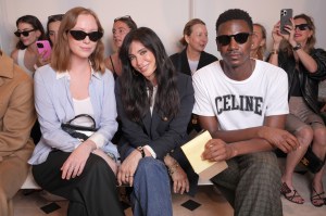 Hannah Einbinder, Nadine Labaki and Jerrod Carmichael at the Celine Spring 2026 Ready-to-Wear show