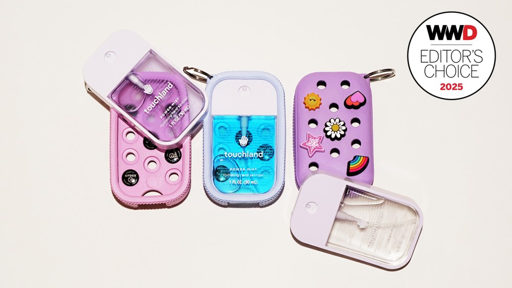three Crocs x Touchland Hand Mist Case Collection cases and hand sanitizers our editors tested