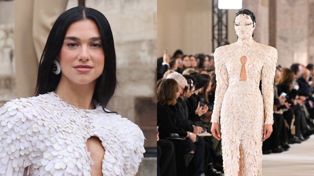 PARIS, FRANCE - JULY 07: Dua Lipa attends Schiaparelli at Petit Palais during the Haute Couture Fall/Winter 2025/2026 as part of Paris Fashion Week on July 07, 2025 in Paris, France. (Photo by Neil Mockford/GC Images)