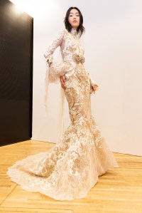 Backstage at Elie Saab Fall 2025 Couture at Paris Couture Fashion Week