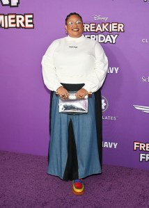 X Mayo at the "Freakier Friday" Premiere held at El Capitan Theatre on July 22, 2025 in Los Angeles, California.