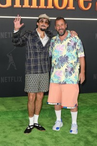 Bad Bunny, Adam Sandler at the "Happy Gilmore 2" New York Premiere held at Jazz at Lincoln Center on July 21, 2025 in New York, New York.