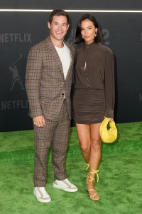 Adam Devine, Chloe Bridges at the "Happy Gilmore 2" New York Premiere held at Jazz at Lincoln Center on July 21, 2025 in New York, New York.