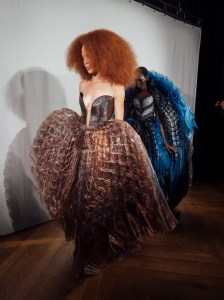 Backstage at Iris Van Herpen Fall 2025 Couture Collection at Paris Couture Week