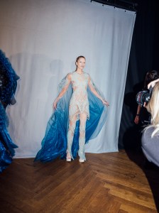Backstage at Iris Van Herpen Fall 2025 Couture Collection at Paris Couture Week